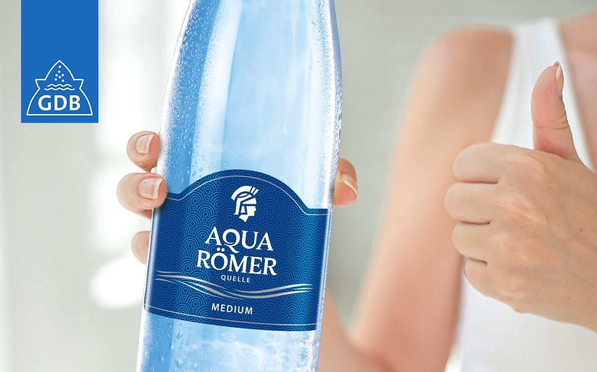 Aqua Römer Quelle in der neuen GDB Flasche