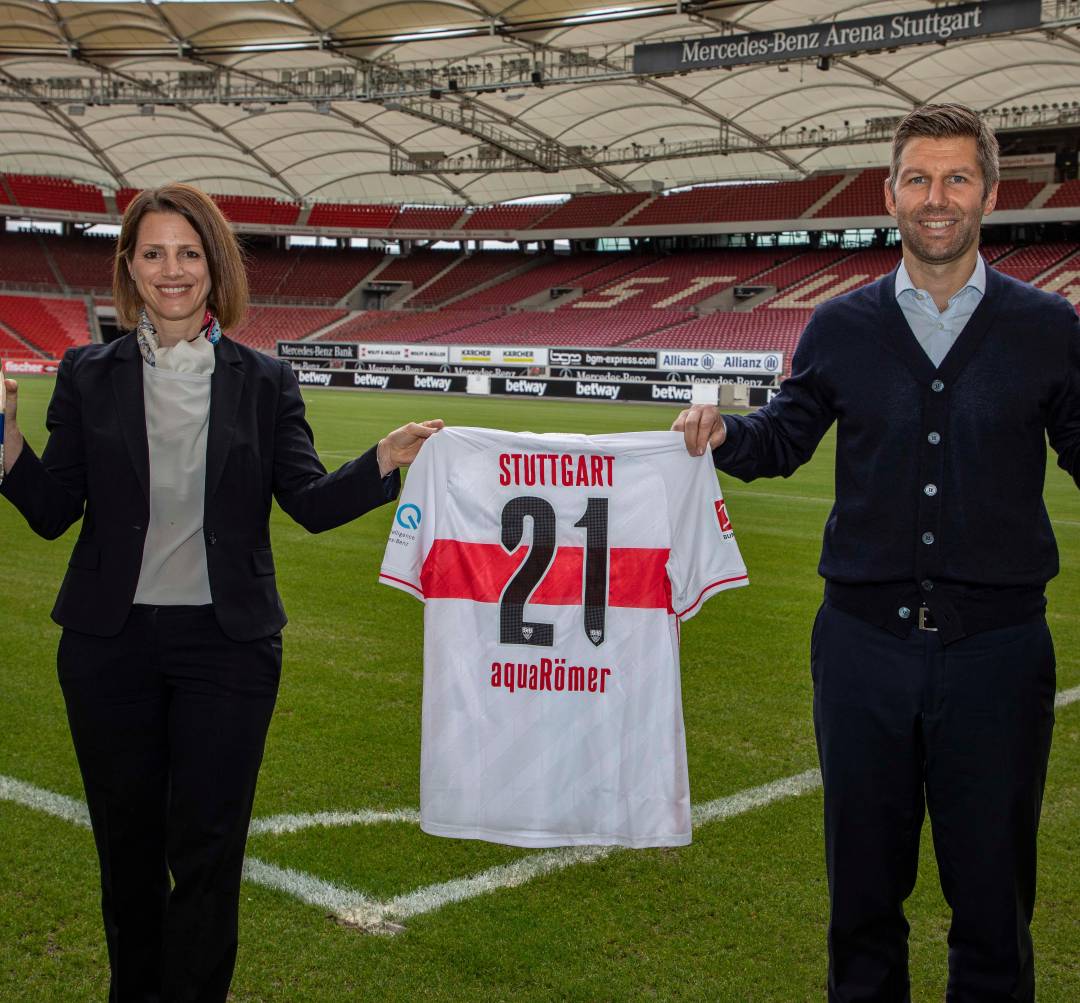 aquaRömer wird neuer Mineralwasser-Partner des VfB Stuttgart